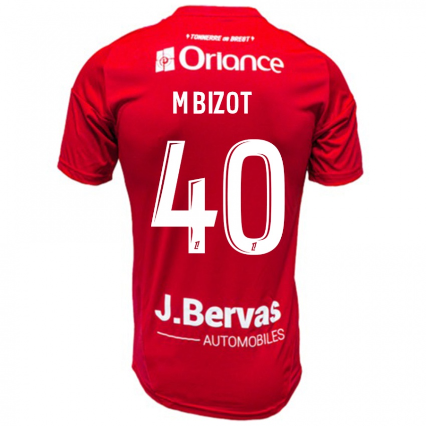 Niño Camiseta Marco Bizot #40 Rojo Blanco 1ª Equipación 2024/25 La Camisa México