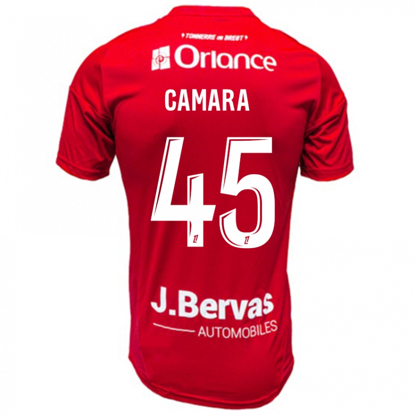 Niño Camiseta Mahdi Camara #45 Rojo Blanco 1ª Equipación 2024/25 La Camisa México