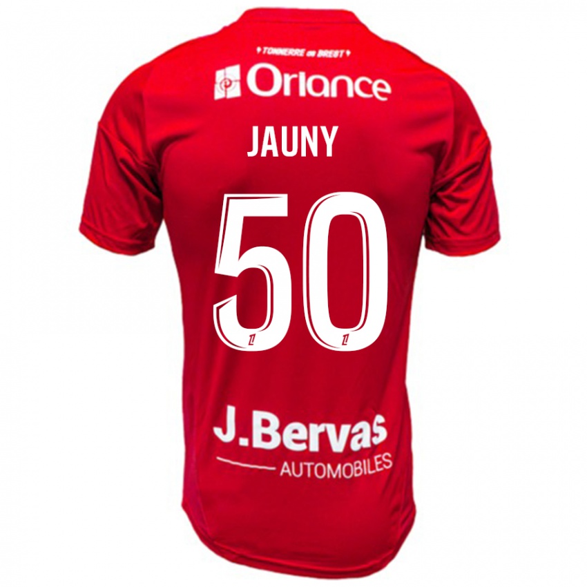 Niño Camiseta Noah Jauny #50 Rojo Blanco 1ª Equipación 2024/25 La Camisa México