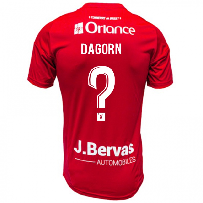 Niño Camiseta Maxime Dagorn #0 Rojo Blanco 1ª Equipación 2024/25 La Camisa México