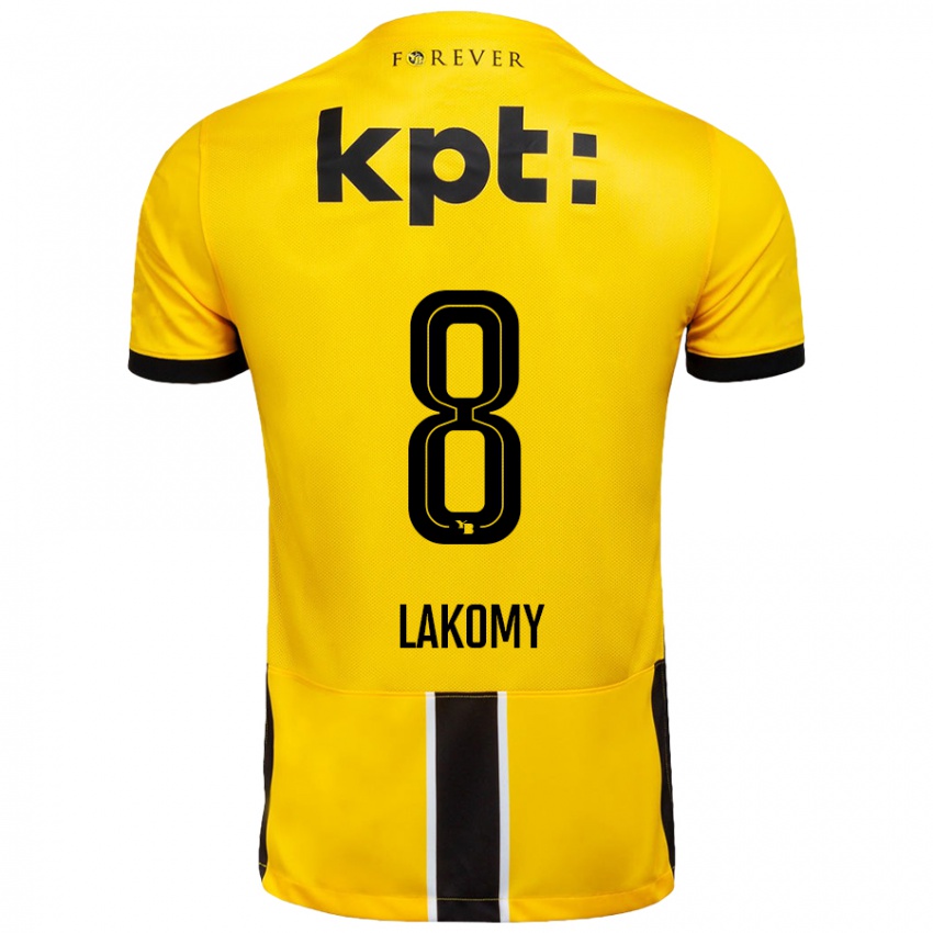 Niño Camiseta Lukasz Lakomy #8 Amarillo Negro 1ª Equipación 2024/25 La Camisa México