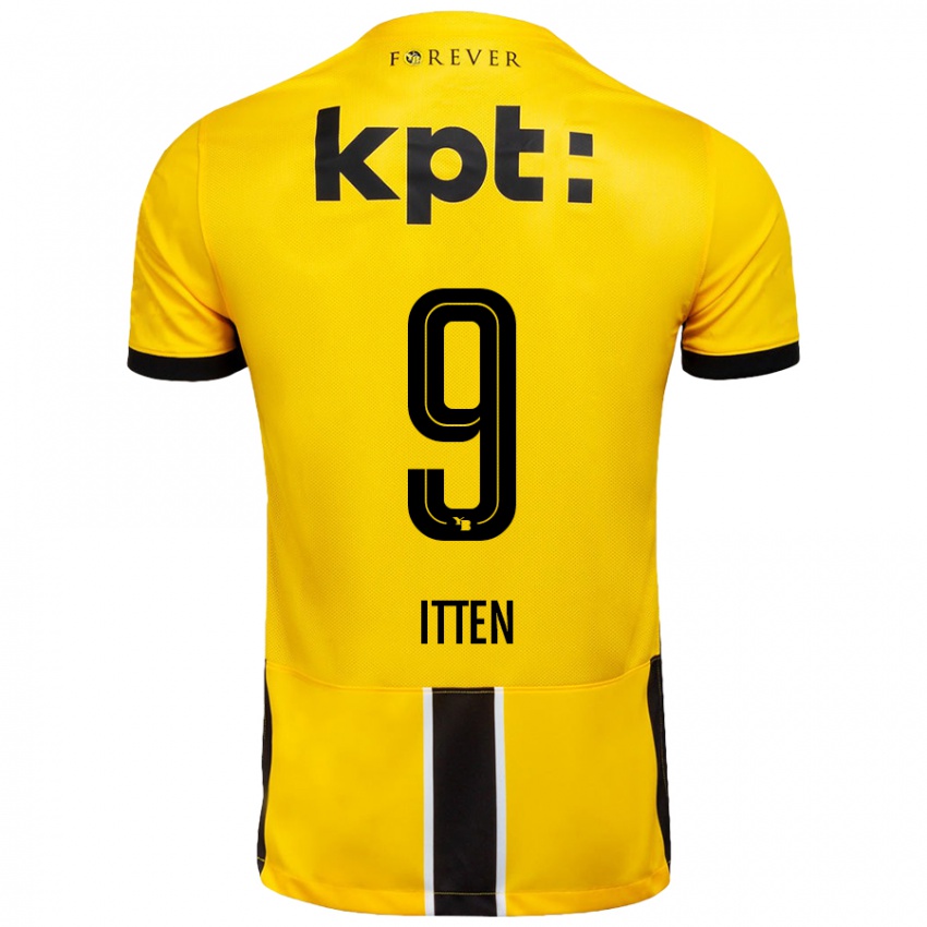 Niño Camiseta Cedric Itten #9 Amarillo Negro 1ª Equipación 2024/25 La Camisa México