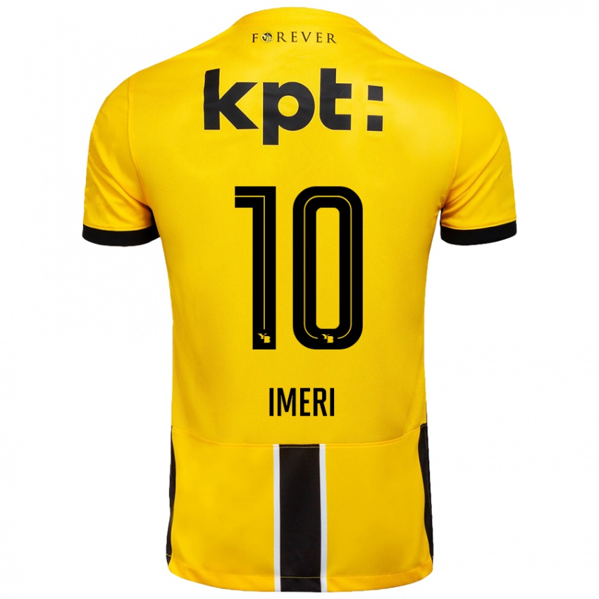 Niño Camiseta Kastriot Imeri #10 Amarillo Negro 1ª Equipación 2024/25 La Camisa México