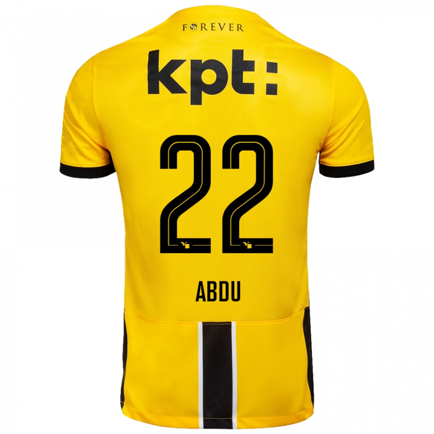 Niño Camiseta Abdu Conté #22 Amarillo Negro 1ª Equipación 2024/25 La Camisa México