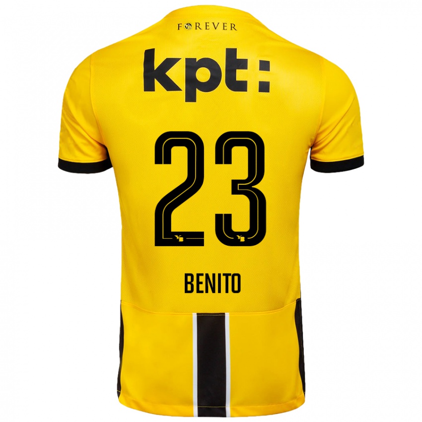 Niño Camiseta Loris Benito #23 Amarillo Negro 1ª Equipación 2024/25 La Camisa México