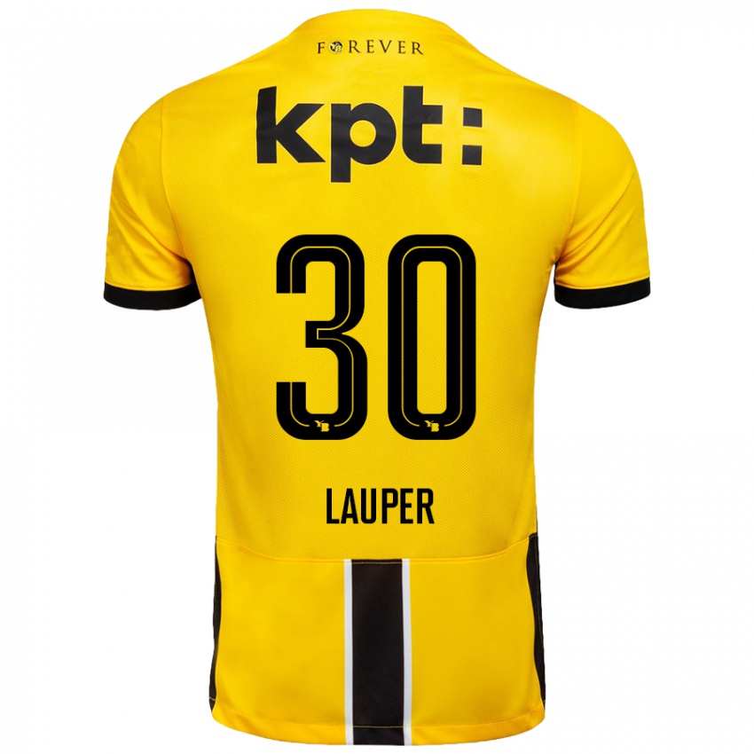 Niño Camiseta Sandro Lauper #30 Amarillo Negro 1ª Equipación 2024/25 La Camisa México