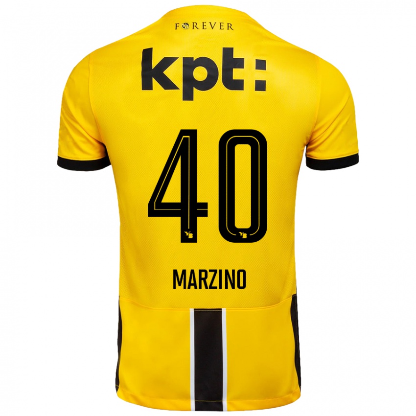 Niño Camiseta Dario Marzino #40 Amarillo Negro 1ª Equipación 2024/25 La Camisa México