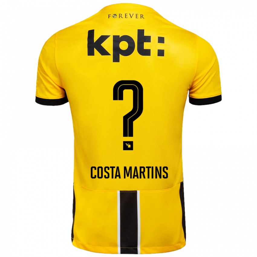 Niño Camiseta Yvann Costa Martins #0 Amarillo Negro 1ª Equipación 2024/25 La Camisa México