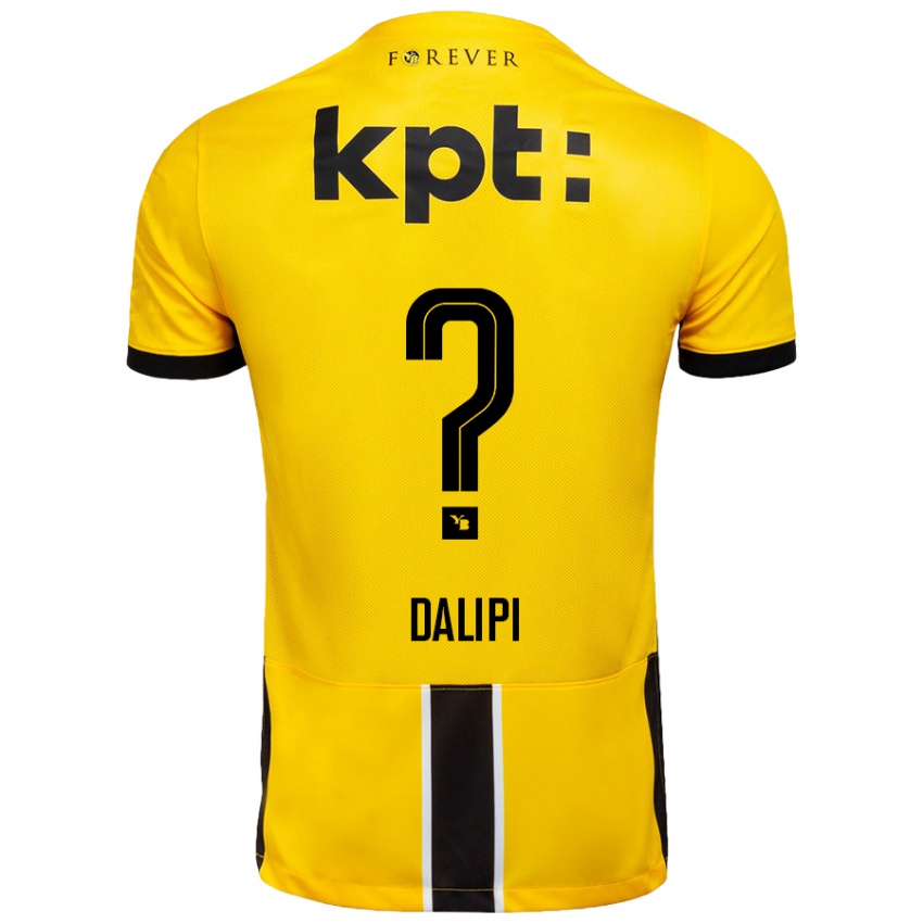 Niño Camiseta Lutfi Dalipi #0 Amarillo Negro 1ª Equipación 2024/25 La Camisa México