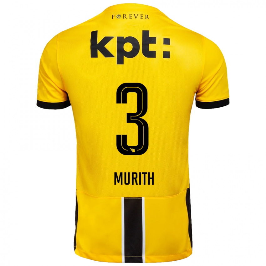 Niño Camiseta Tom Murith #3 Amarillo Negro 1ª Equipación 2024/25 La Camisa México