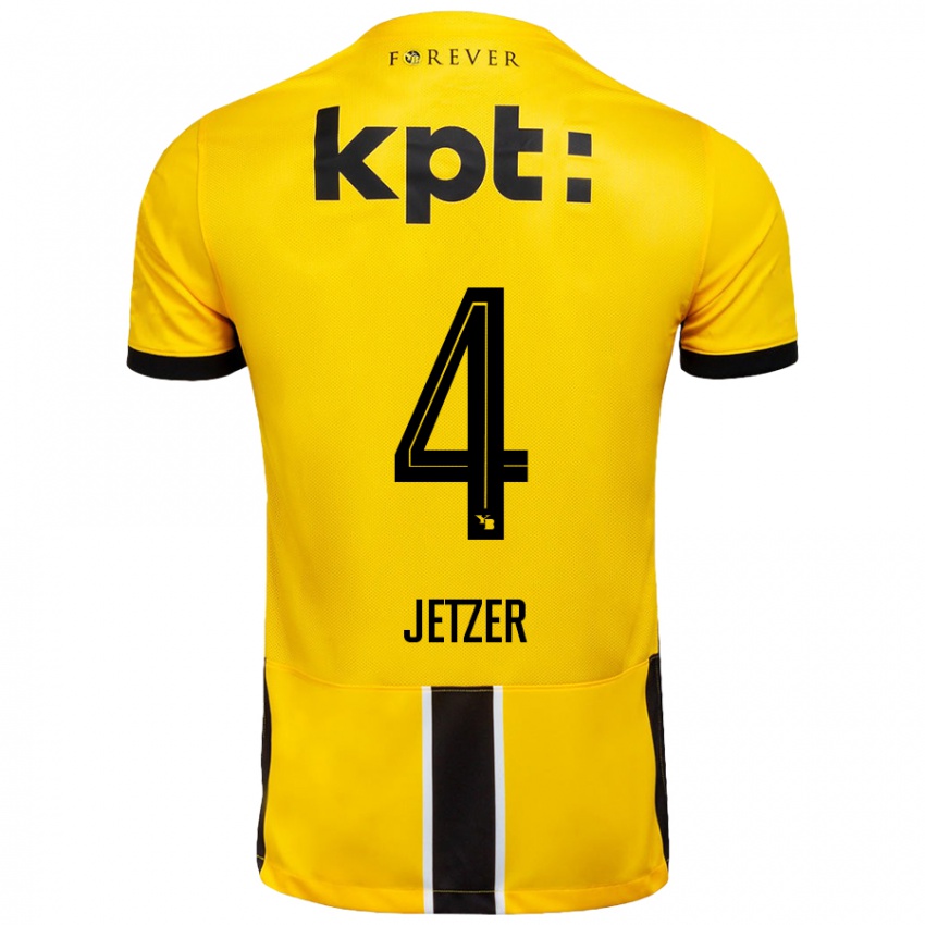 Niño Camiseta Lorin Jetzer #4 Amarillo Negro 1ª Equipación 2024/25 La Camisa México