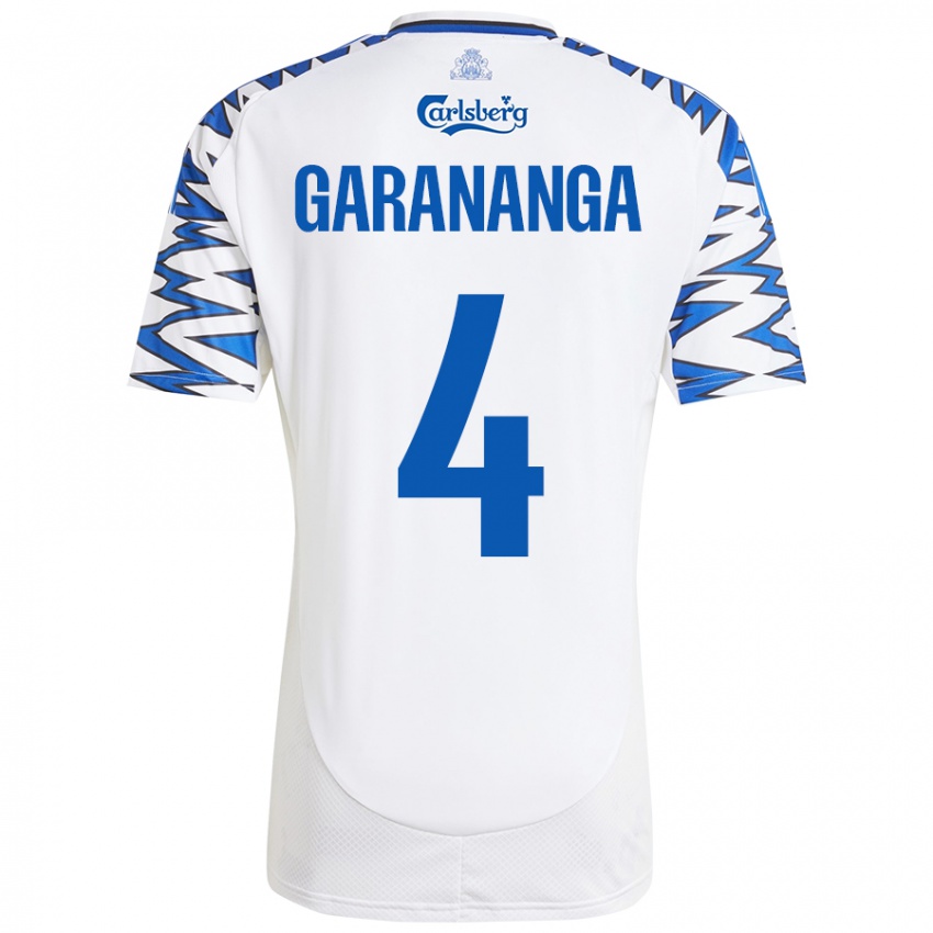 Niño Camiseta Munashe Garananga #4 Blanco Azul Cielo 1ª Equipación 2024/25 La Camisa México