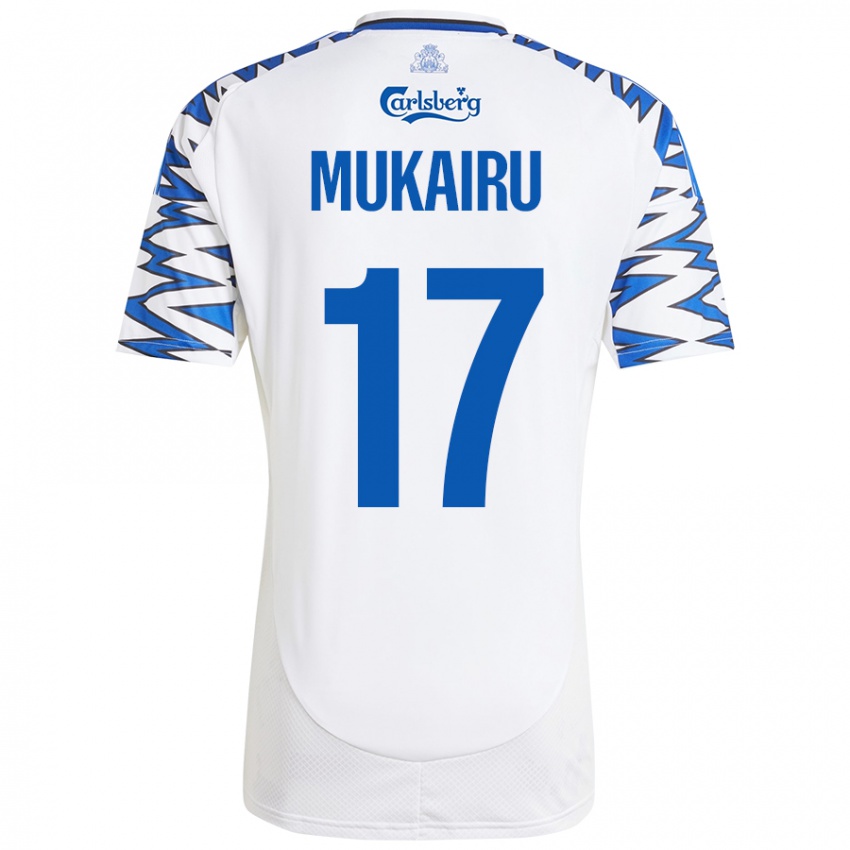 Niño Camiseta Paul Mukairu #17 Blanco Azul Cielo 1ª Equipación 2024/25 La Camisa México