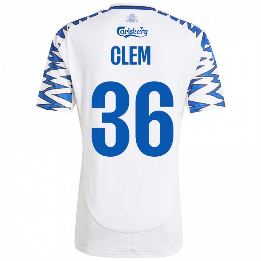 Niño Camiseta William Clem #36 Blanco Azul Cielo 1ª Equipación 2024/25 La Camisa México