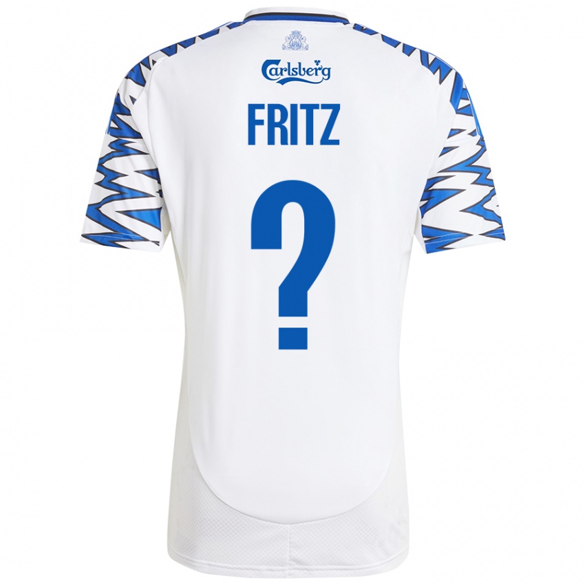 Niño Camiseta Gustav Fritz #0 Blanco Azul Cielo 1ª Equipación 2024/25 La Camisa México