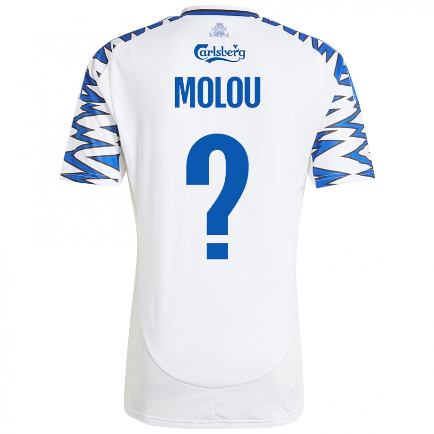 Niño Camiseta Yvann Molou #0 Blanco Azul Cielo 1ª Equipación 2024/25 La Camisa México