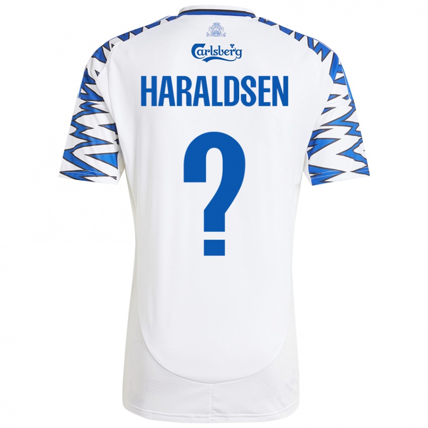 Niño Camiseta Henrik Haraldsen #0 Blanco Azul Cielo 1ª Equipación 2024/25 La Camisa México