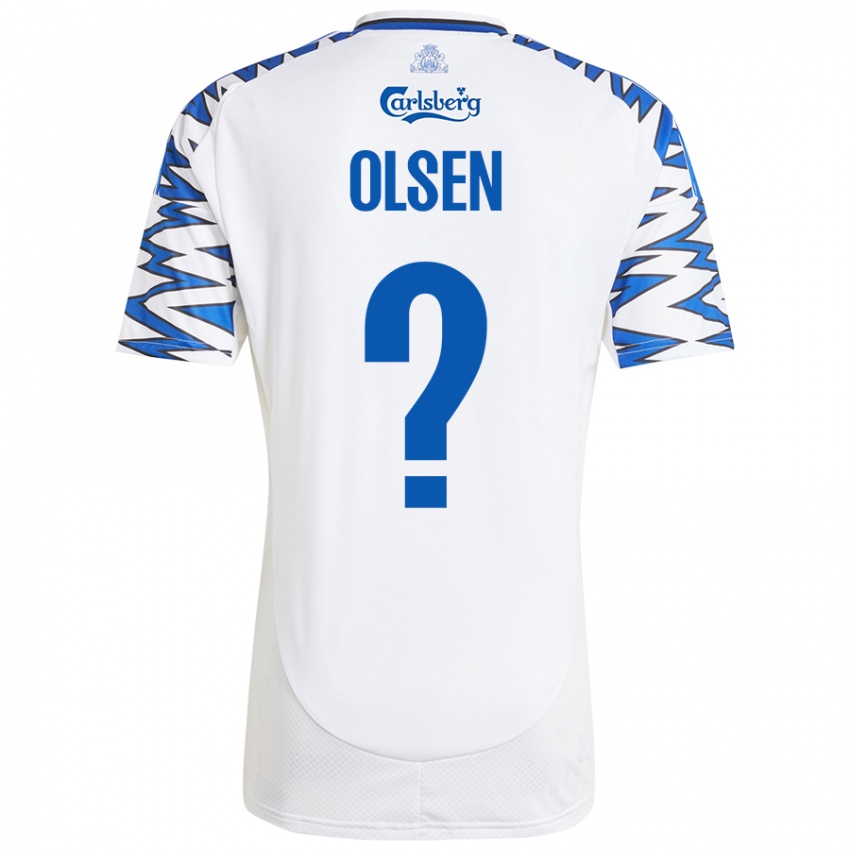 Niño Camiseta Gunnar Olsen #0 Blanco Azul Cielo 1ª Equipación 2024/25 La Camisa México