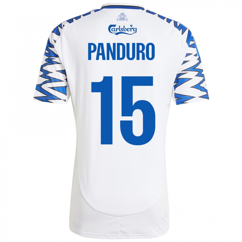 Niño Camiseta Tristan Panduro #15 Blanco Azul Cielo 1ª Equipación 2024/25 La Camisa México