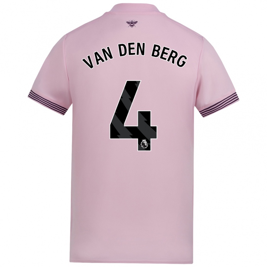 Niño Camiseta Sepp Van Den Berg #4 Rosa 2ª Equipación 2024/25 La Camisa México