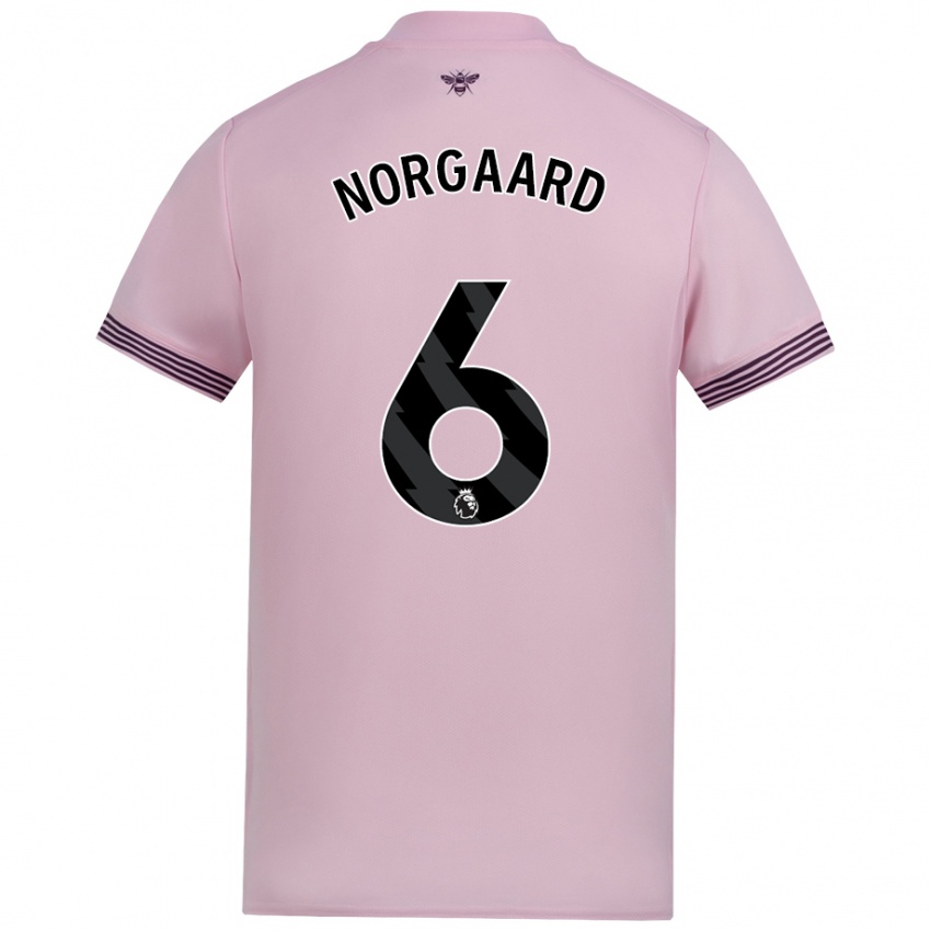 Niño Camiseta Christian Nørgaard #6 Rosa 2ª Equipación 2024/25 La Camisa México