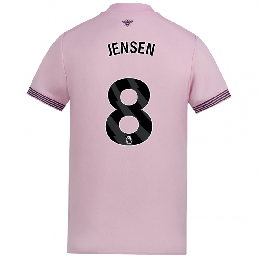 Niño Camiseta Mathias Jensen #8 Rosa 2ª Equipación 2024/25 La Camisa México