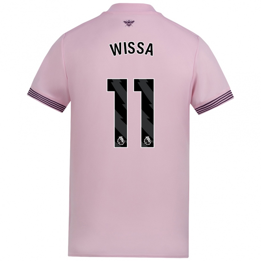 Niño Camiseta Yoane Wissa #11 Rosa 2ª Equipación 2024/25 La Camisa México