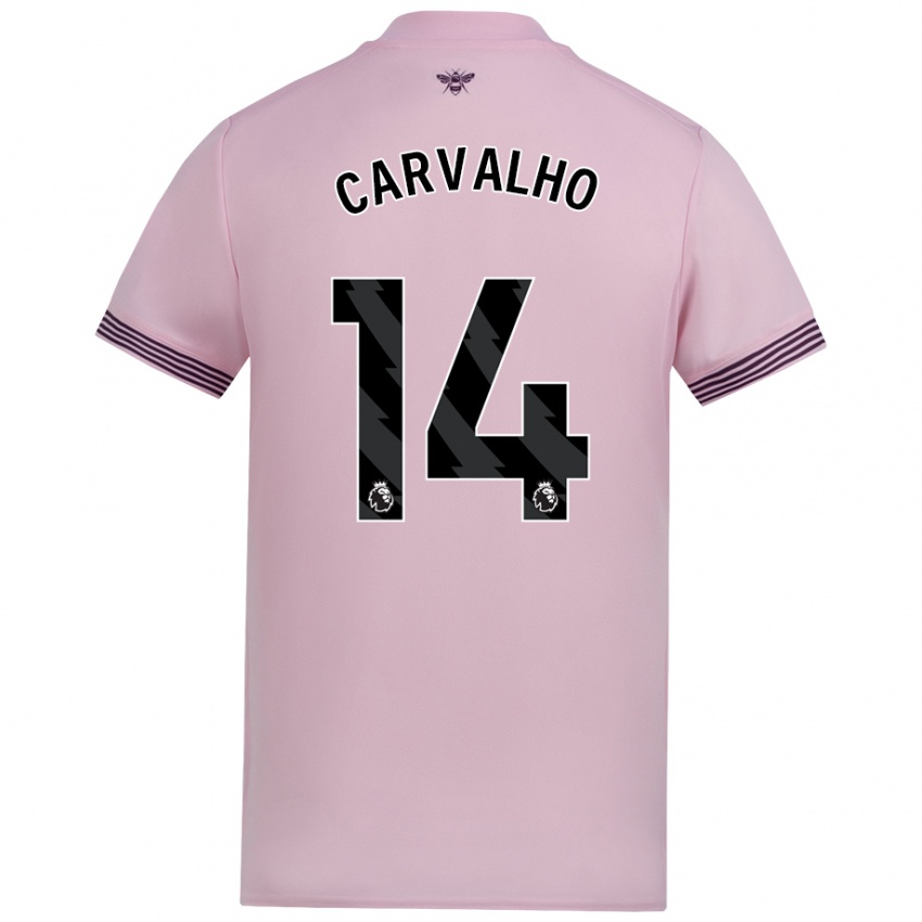 Niño Camiseta Fabio Carvalho #14 Rosa 2ª Equipación 2024/25 La Camisa México