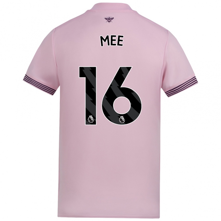 Niño Camiseta Ben Mee #16 Rosa 2ª Equipación 2024/25 La Camisa México