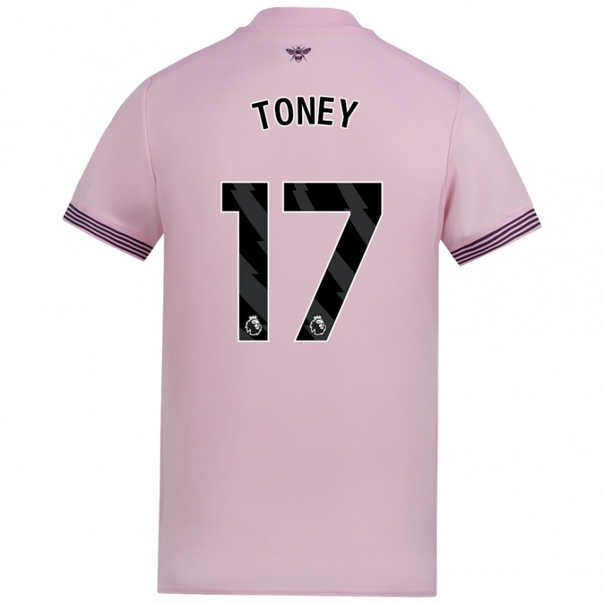 Niño Camiseta Ivan Toney #17 Rosa 2ª Equipación 2024/25 La Camisa México