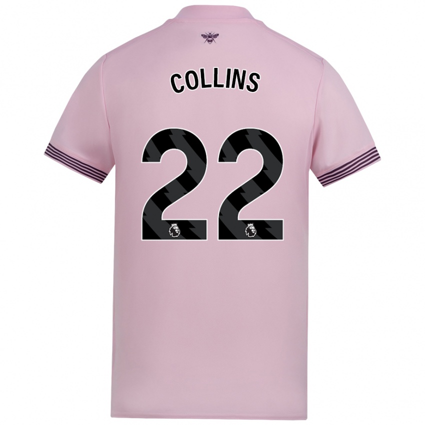 Niño Camiseta Nathan Collins #22 Rosa 2ª Equipación 2024/25 La Camisa México