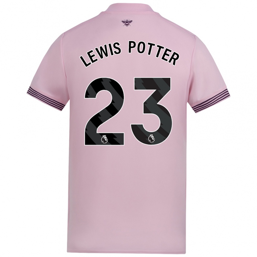 Niño Camiseta Keane Lewis-Potter #23 Rosa 2ª Equipación 2024/25 La Camisa México