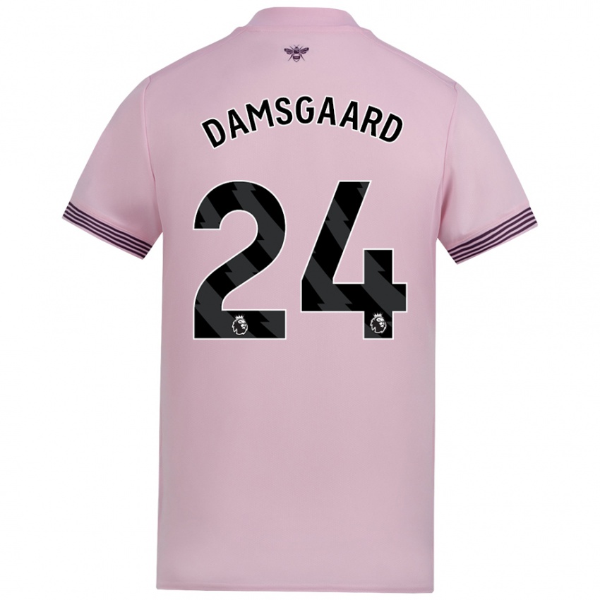 Niño Camiseta Mikkel Damsgaard #24 Rosa 2ª Equipación 2024/25 La Camisa México