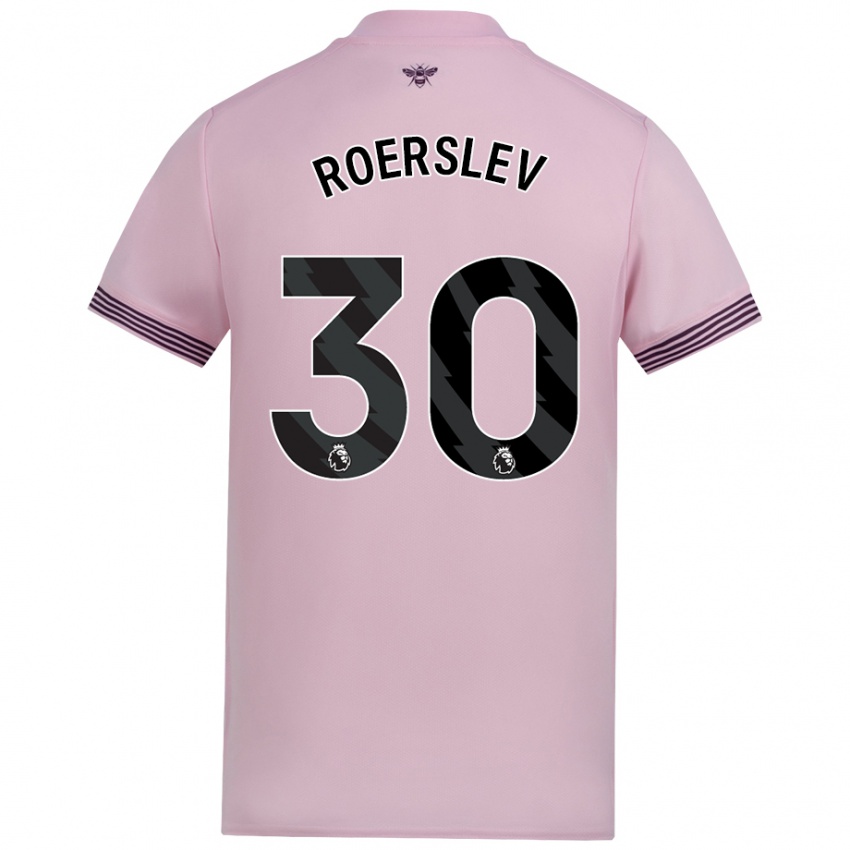 Niño Camiseta Mads Roerslev #30 Rosa 2ª Equipación 2024/25 La Camisa México