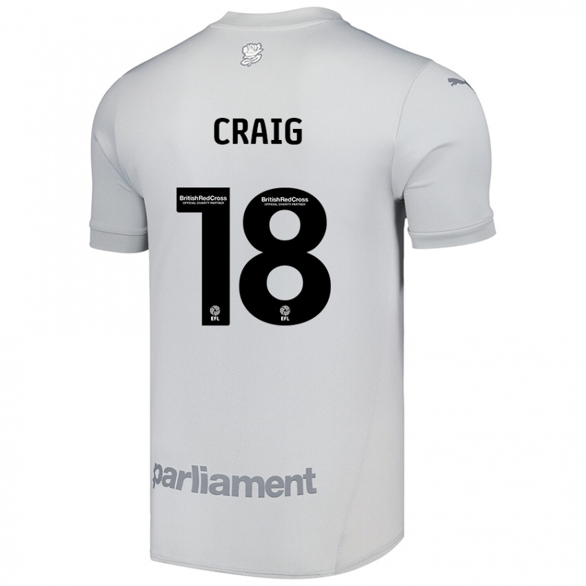 Niño Camiseta Matthew Craig #18 Gris Plata 2ª Equipación 2024/25 La Camisa México