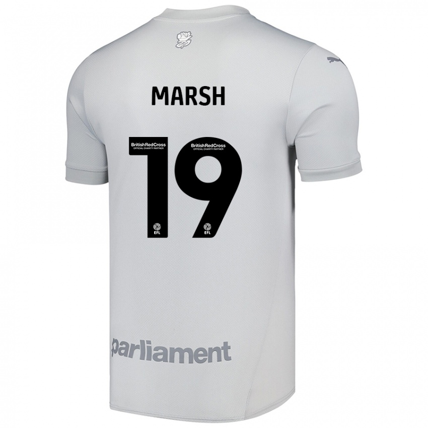 Niño Camiseta Aiden Marsh #19 Gris Plata 2ª Equipación 2024/25 La Camisa México