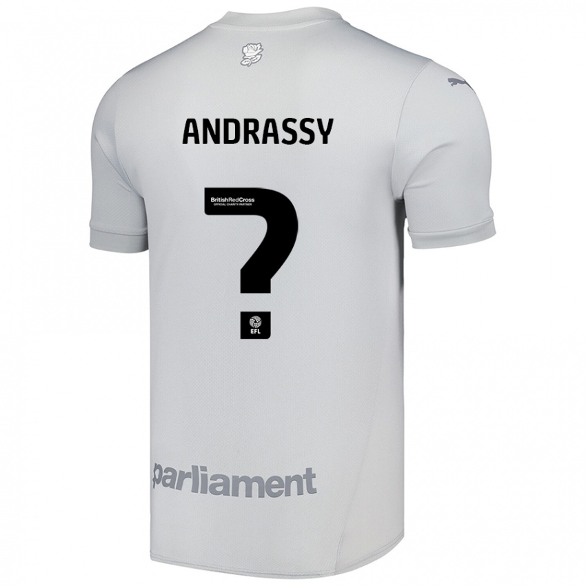 Niño Camiseta Oliver Andrassy #0 Gris Plata 2ª Equipación 2024/25 La Camisa México