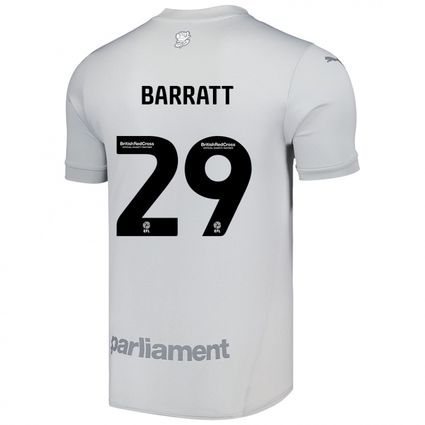 Niño Camiseta Connor Barratt #29 Gris Plata 2ª Equipación 2024/25 La Camisa México