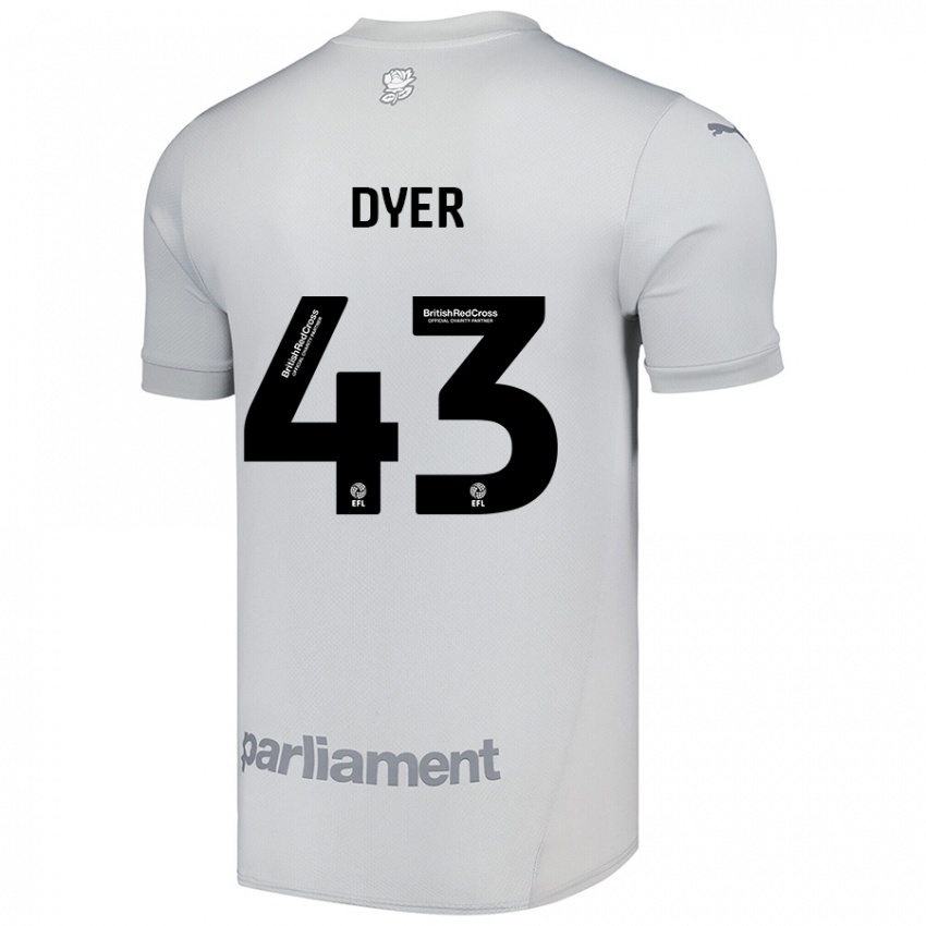 Niño Camiseta Josiah Dyer #43 Gris Plata 2ª Equipación 2024/25 La Camisa México