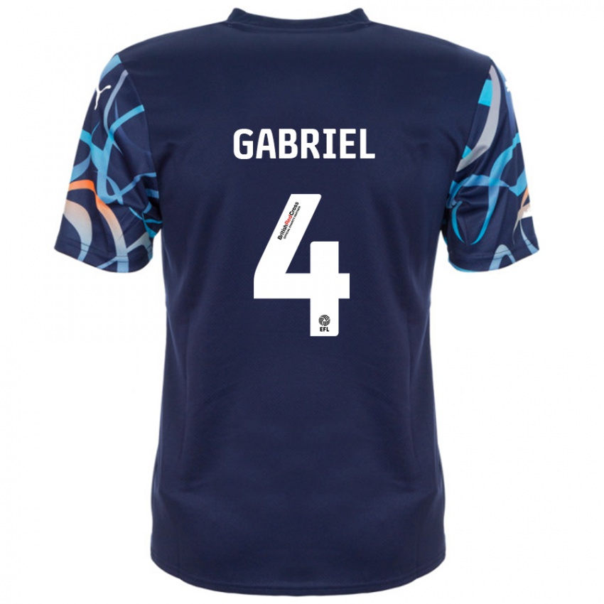 Niño Camiseta Jordan Lawrence-Gabriel #4 Azul Marino 2ª Equipación 2024/25 La Camisa México