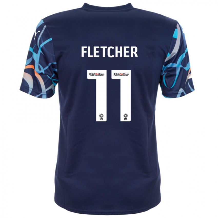 Niño Camiseta Ashley Fletcher #11 Azul Marino 2ª Equipación 2024/25 La Camisa México