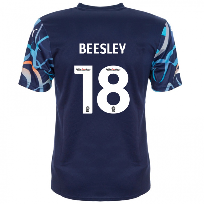 Niño Camiseta Jake Beesley #18 Azul Marino 2ª Equipación 2024/25 La Camisa México