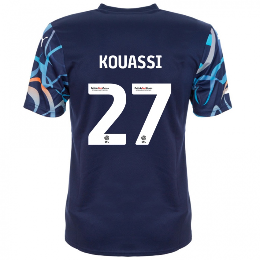 Niño Camiseta Kylian Kouassi #27 Azul Marino 2ª Equipación 2024/25 La Camisa México