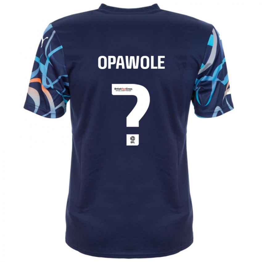 Niño Camiseta Johnson Opawole #0 Azul Marino 2ª Equipación 2024/25 La Camisa México