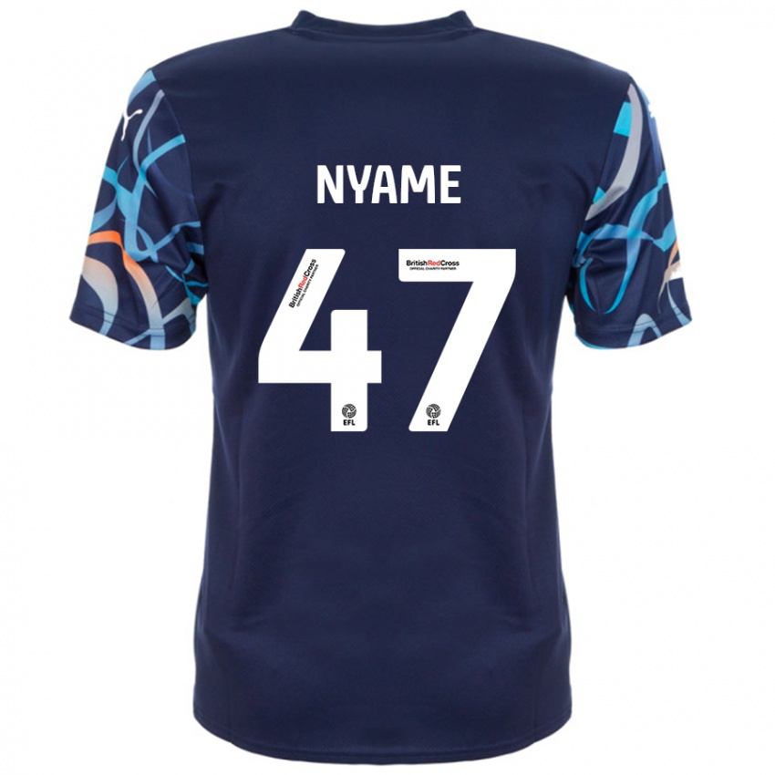 Niño Camiseta Josh Nyame #47 Azul Marino 2ª Equipación 2024/25 La Camisa México