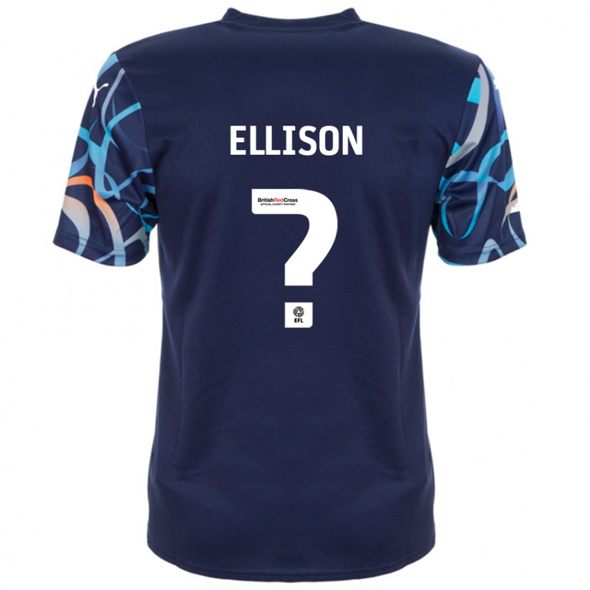 Niño Camiseta Jordyn Ellison #0 Azul Marino 2ª Equipación 2024/25 La Camisa México