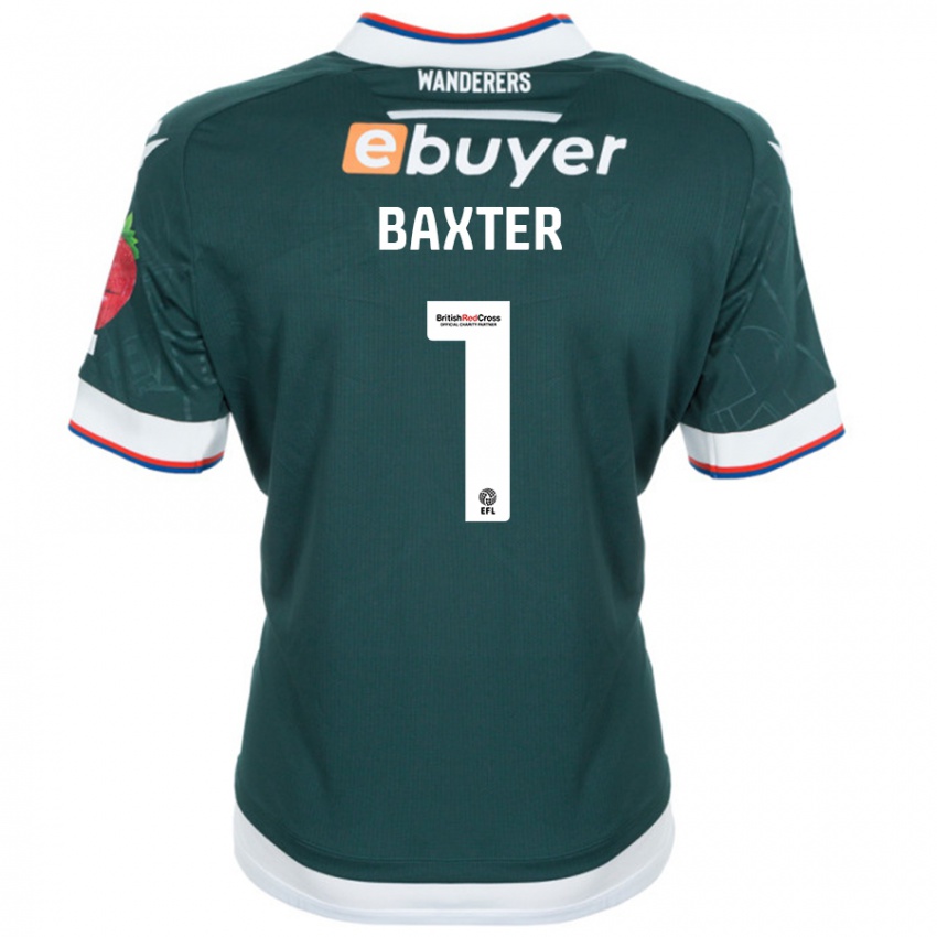 Niño Camiseta Nathan Baxter #1 Verde Oscuro 2ª Equipación 2024/25 La Camisa México