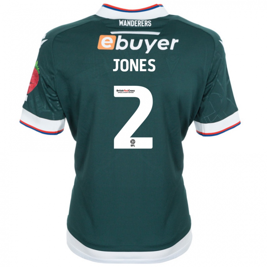 Niño Camiseta Gethin Jones #2 Verde Oscuro 2ª Equipación 2024/25 La Camisa México