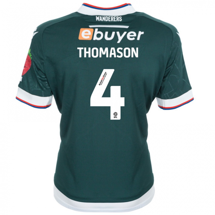 Niño Camiseta George Thomason #4 Verde Oscuro 2ª Equipación 2024/25 La Camisa México