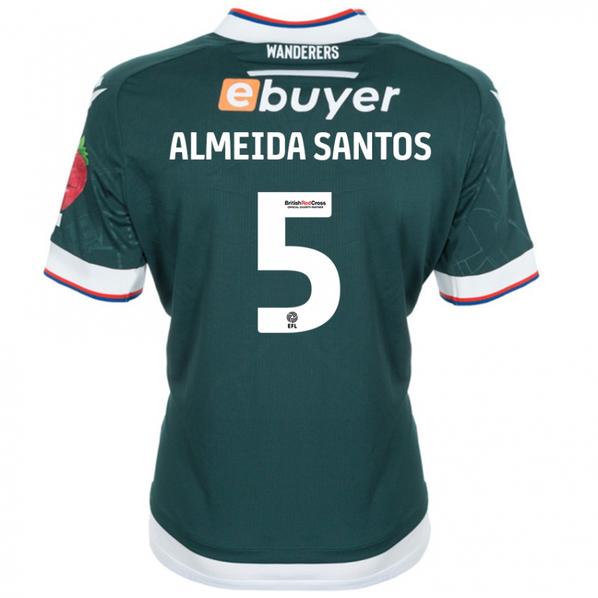 Niño Camiseta Ricardo Santos #5 Verde Oscuro 2ª Equipación 2024/25 La Camisa México